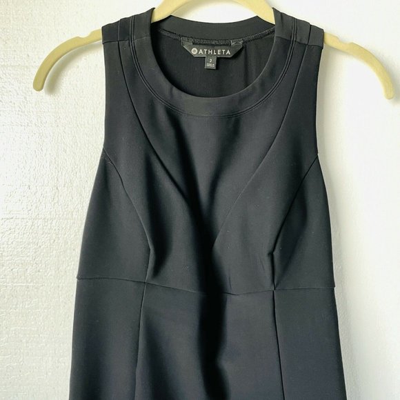 Athleta Athletic Dress Racer Back Built-In Bra Sleeveless Black Women Size 2 - Picture 6 of 11